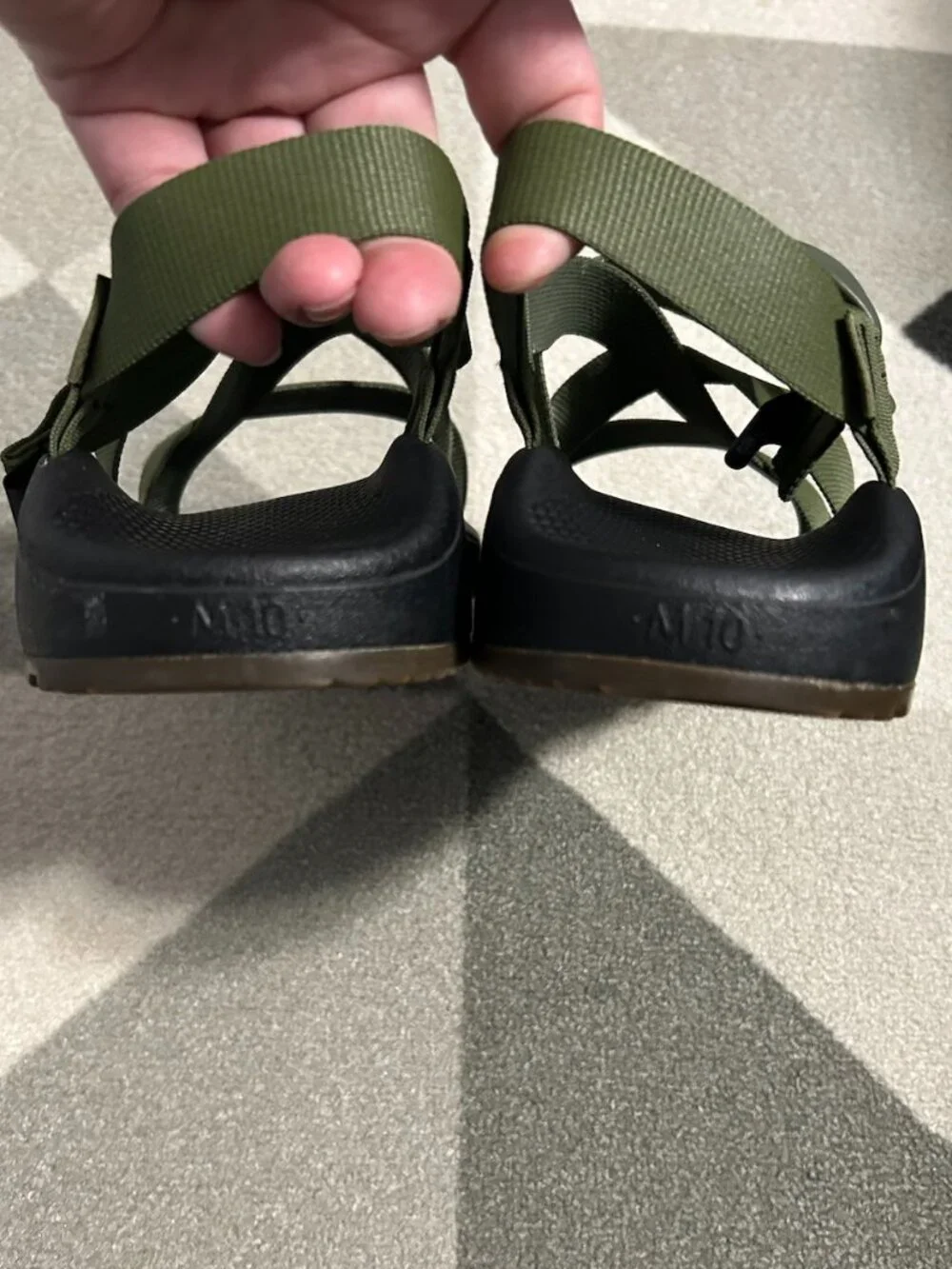 Chaco Z Cloud Hiking Sport Sandals Green Strappy *READ DESCRIPTION* Men's 10